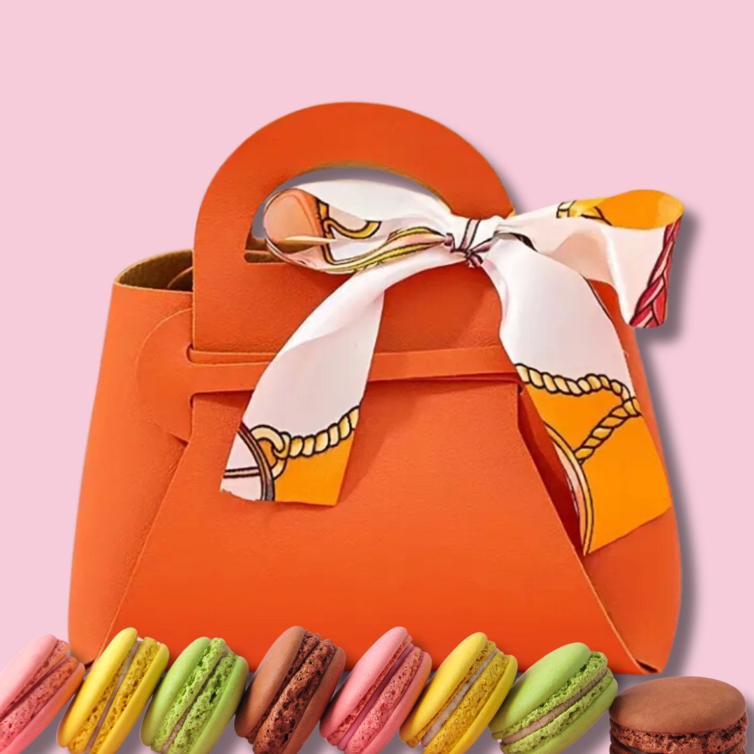 Cakery Wonderland Small 12 Macaron Handbag - cakery wonderland eventscakery wonderland eventscakery wonderland eventsCakes & Dessert Barssmall HANDBAG ORANGE