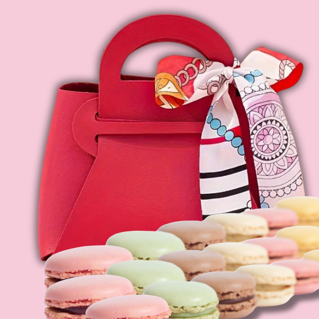 Cakery Wonderland Small 12 Macaron Handbag - cakery wonderland eventscakery wonderland eventscakery wonderland eventsCakes & Dessert Barssmall HANDBAG RED