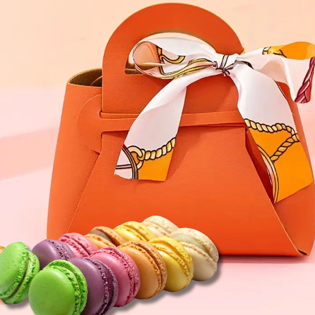 Cakery Wonderland Small 12 Macaron Handbag - cakery wonderland eventscakery wonderland eventscakery wonderland eventsCakes & Dessert Barssmall HANDBAG ORANGE