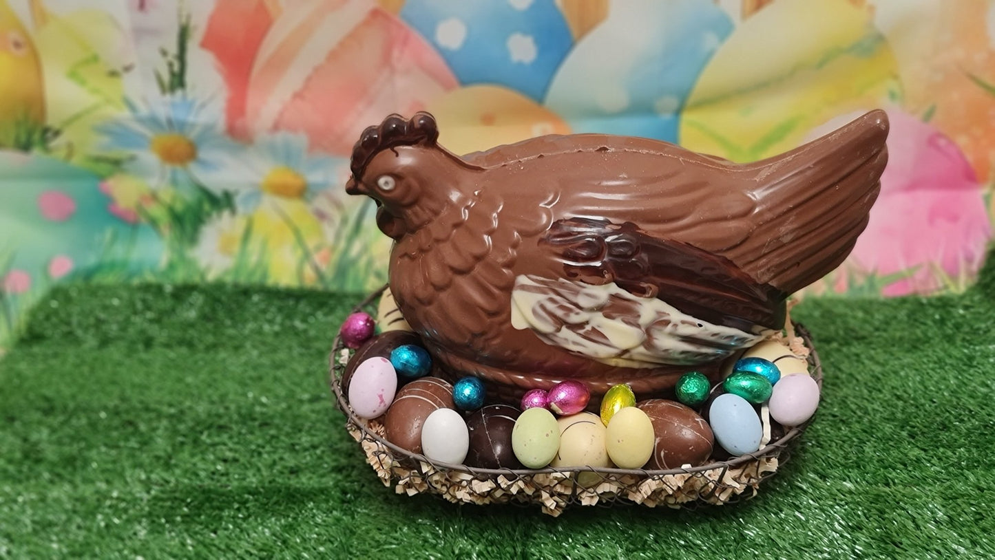 Giant Chocolate Hen and 50 easter eggs 3.4kg.Henny the Easter Hen, - cakery wonderland eventscakery wonderland eventscakery wonderland eventsCakes & Dessert BarsHENNY THE EASTER EGG