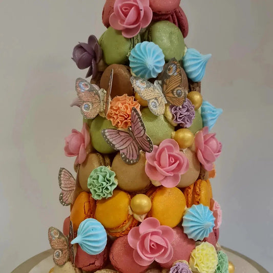Macaron Tower Croquembouche 30cm tall - cakery wonderland eventscakery wonderland eventscakery wonderland eventsmacaron tower croquembouche