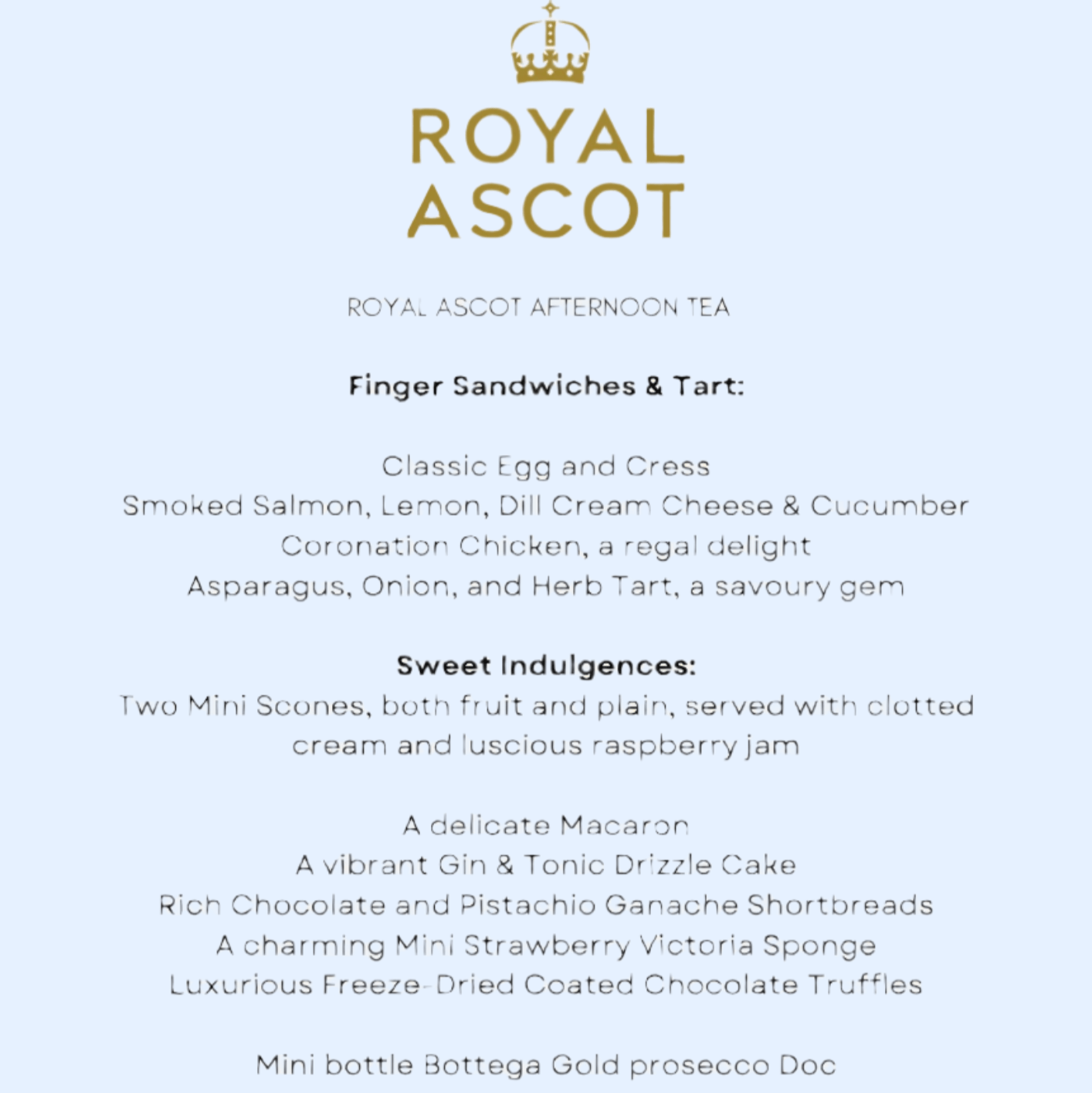 Royal Ascot Ladies Day - Prosecco Afternoon Tea Handbag 19th June - cakery wonderland eventscakery wonderlandcakery wonderlandfood hamperascotSINGLEAFTChampers