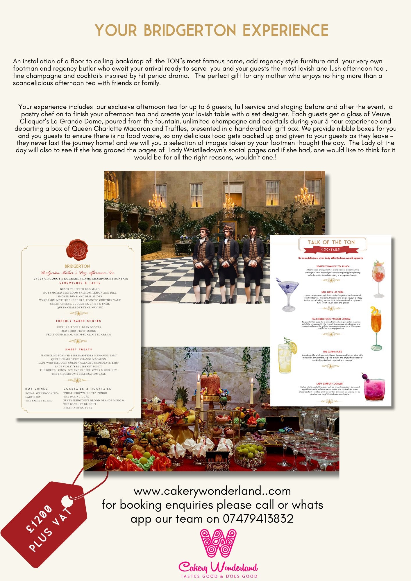 afternoon tea week Bridgeton Afternoon Tea Experience for 6 - cakery wonderland