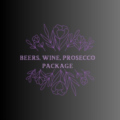 unlimited beer, wine and prosecco for 2 hours 20% for 3 hours and 45% for 4 hours