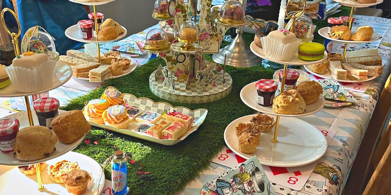 Kids Afternoon Tea Party Box @ home. Alice in Wonderland - cakery wonderland eventscakery wonderland eventscakery wonderland eventsCakesaliceadultdecorBox