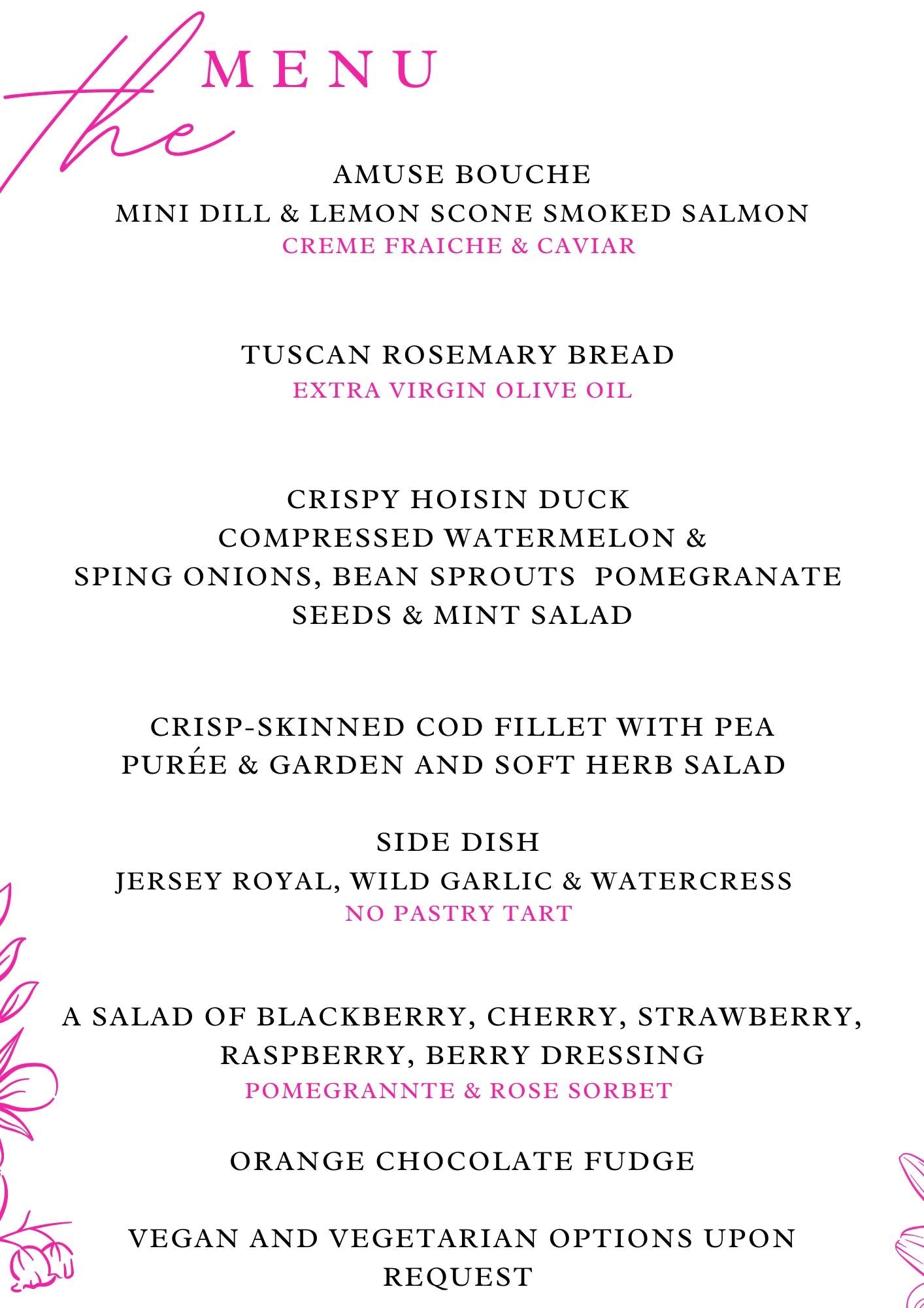 Private Chef - fine dining in your home summer Menu - cakery wonderland eventscakery wonderlandcakery wonderlandPRIVATE DININGsummerprivatechef