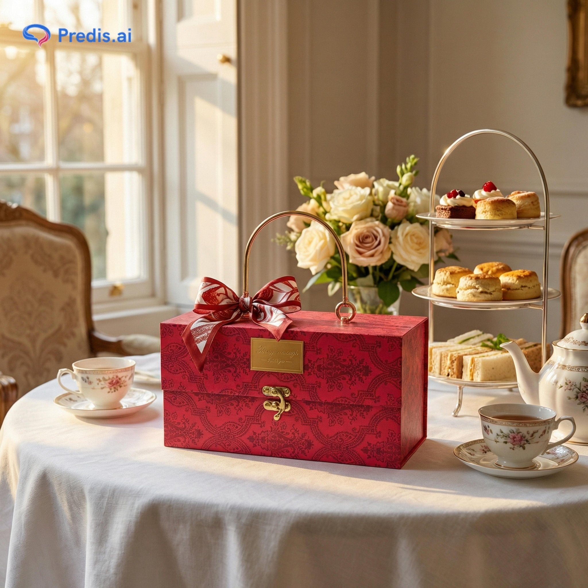 Deluxe Afternoon Tea at Home for 2 or 4 Mainland UK delivery - cakery wonderland events