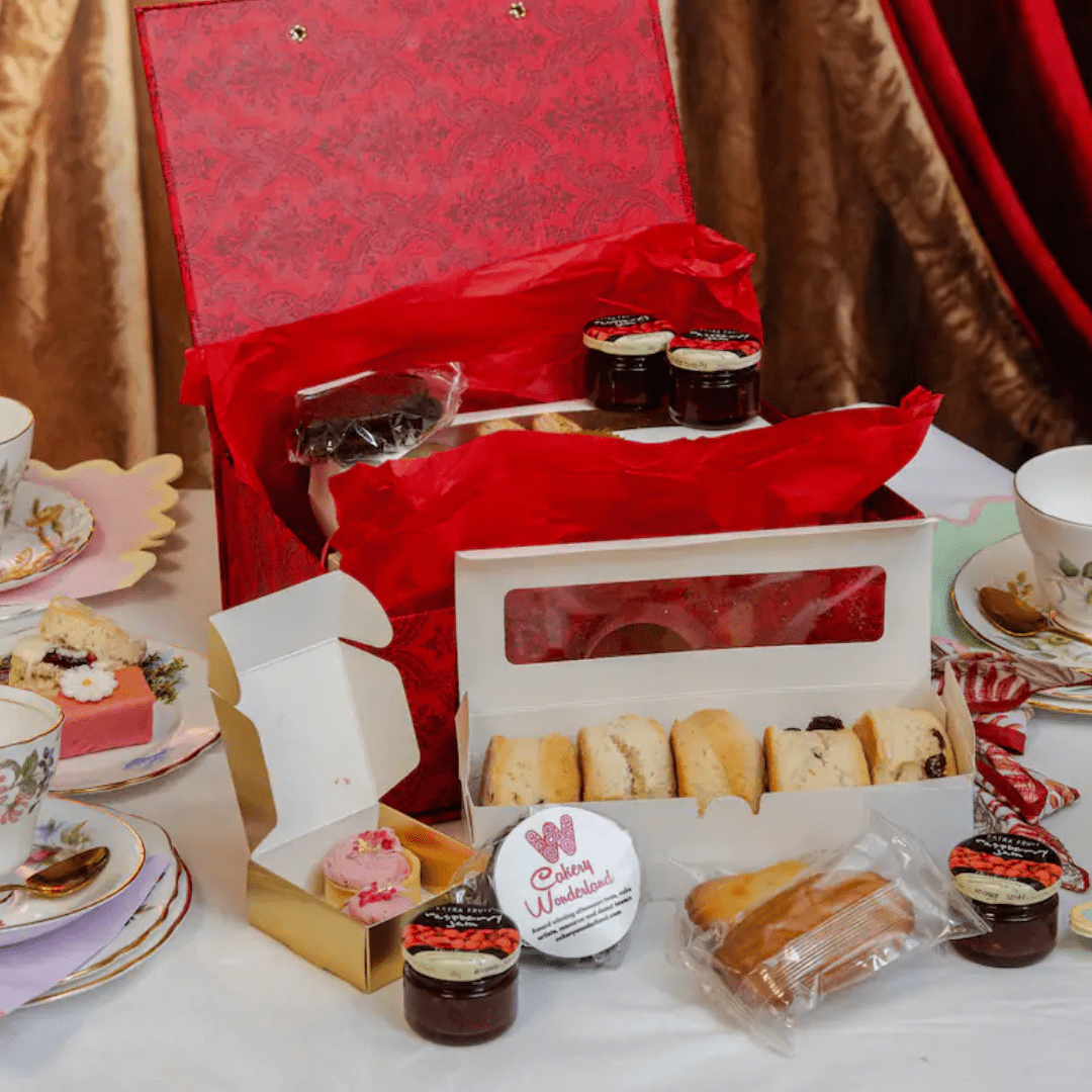 Exclusive Luxury Afternoon Tea Box at Home for 4 - cakery wonderland eventscakery wonderland eventscakery wonderland eventsafternoon teaafternoon4tea4