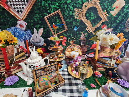 immersive Alice in Wonderland Afternoon Tea Experience - cakery wonderland eventscakery wonderlandcakery wonderlandafternoon teaalicedesserttable25