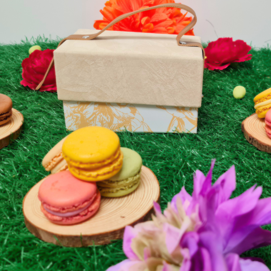 Luxury Macaron Handbag giftbox free delivery - cakery wonderland eventscakery wonderlandcakery wonderlandMacaron Handbag Boxhandbagmacaron