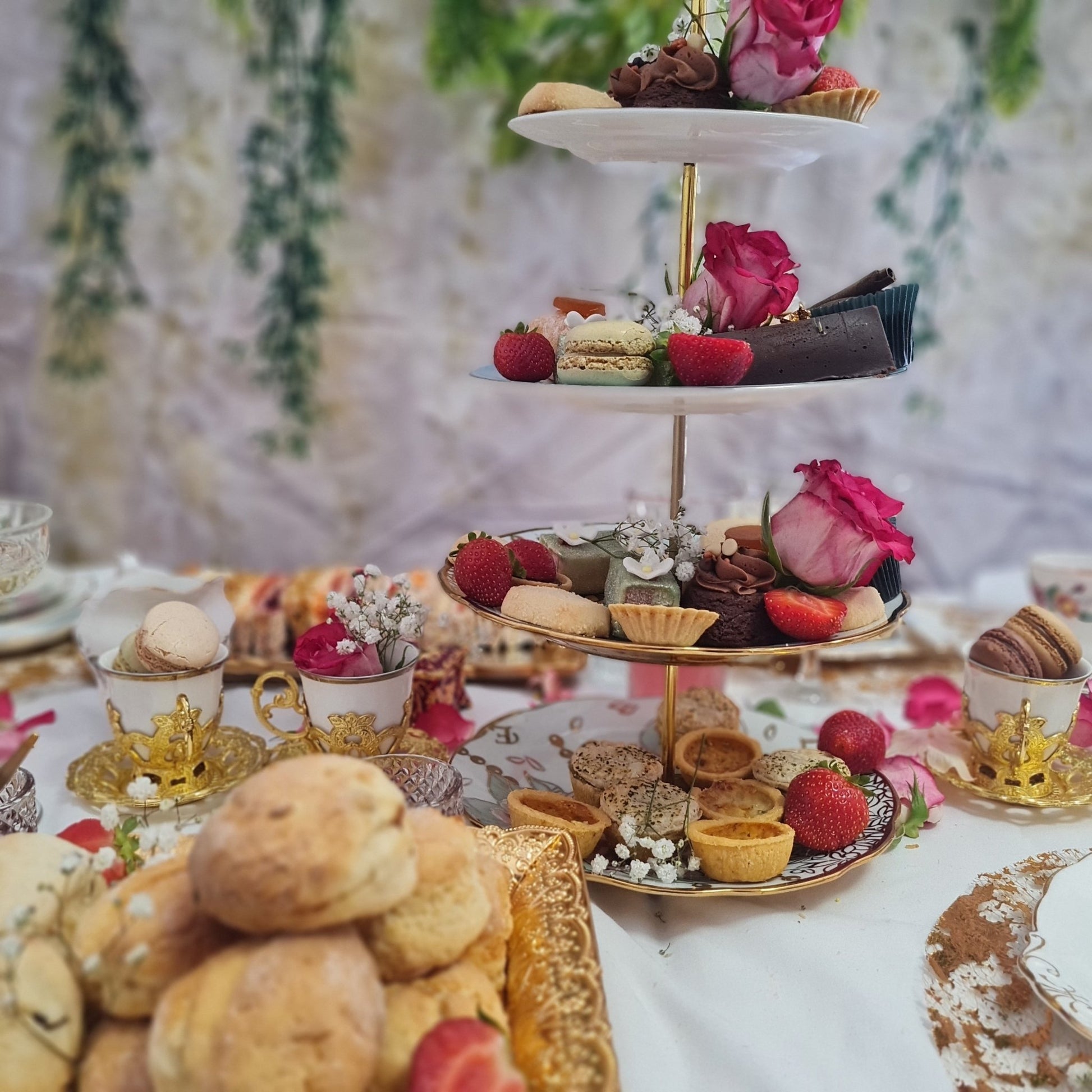 Luxury Vintage Champagne Afternoon Tea At Home Experience - cakery wonderland eventscakery wonderlandcakery wonderlandFood experiencechampagneafternoonteaathome