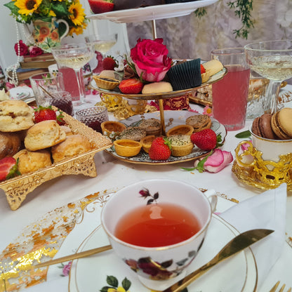 Luxury Vintage Champagne Afternoon Tea At Home Experience - cakery wonderland eventscakery wonderlandcakery wonderlandFood experiencechampagneafternoonteaathome