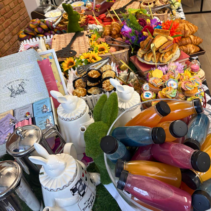 The ultimate Alice in Wonderland Brunch Experience & Menu - cakery wonderland eventscakery wonderlandcakery wonderlandBRUNCHalicedesserttable25