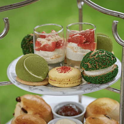 Wimbledon Tennis Afternoon Tea - Event Catering London & M25 - cakery wonderland eventscakery wonderlandcakery wonderlandafternoon teasw19delivedtra