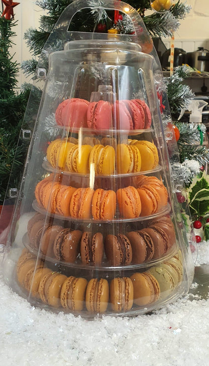 Christmas Macaron Tower and Carry Case - cakery wonderland eventscakery wonderland eventscakery wonderland eventsmacaron tower72xmastower