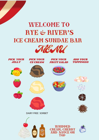 Personlised Hog dogs & Ice Cream Saunde Bar - cakery wonderland eventsCakery Wonderland EventsCakery Wonderland EventsHogdogs&IceCreamSaundeBar